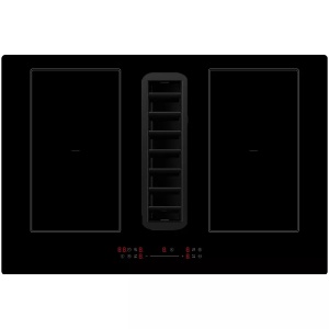 Cata UBDD77CF 77cm Black 4 Zone Flex Vented Induction Hob Black Grille